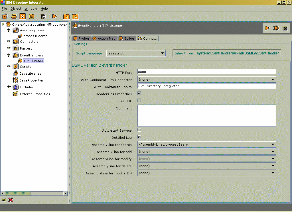 ISDI DSMLv2 Event Handler
